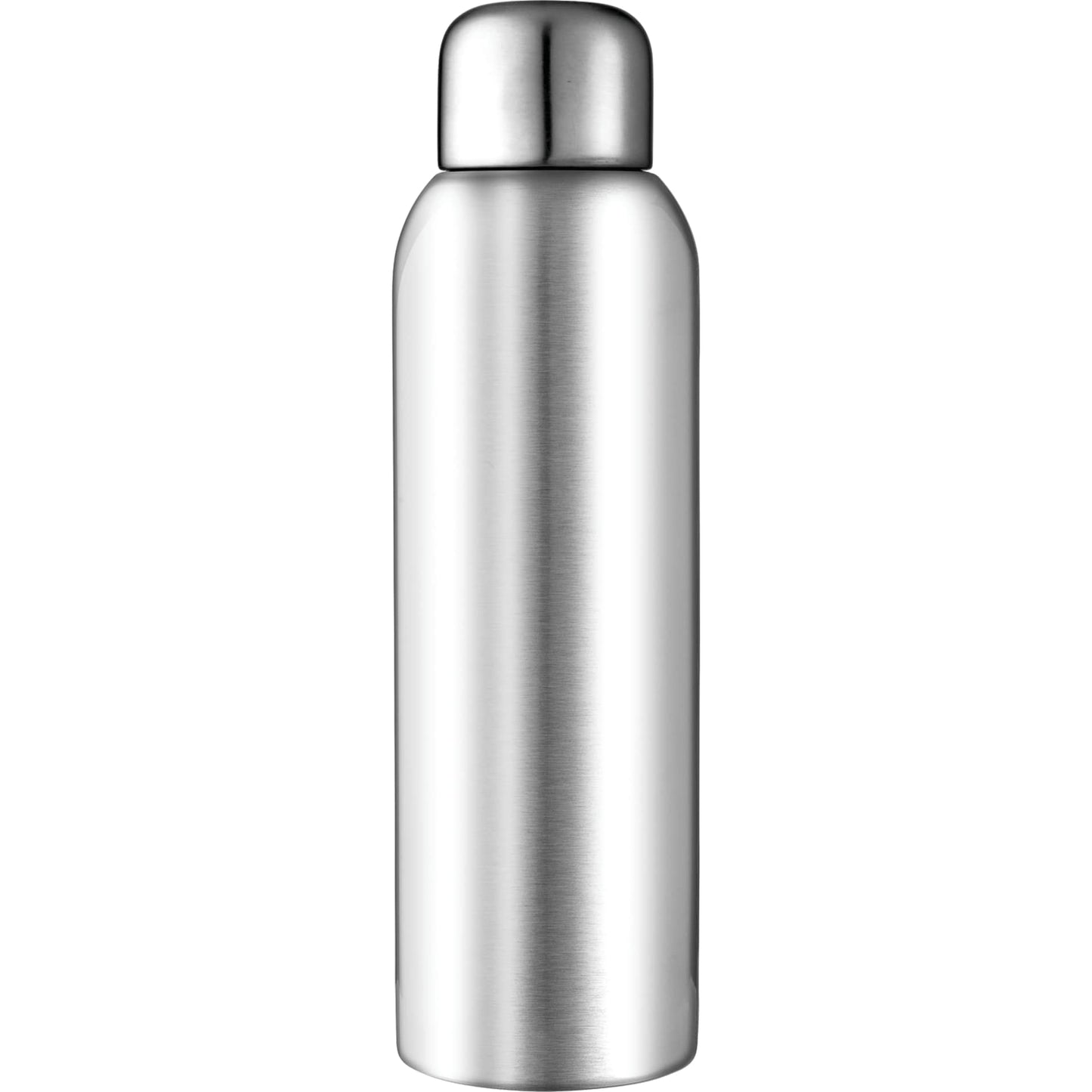 Front View of Silver Guzzle 28oz Stainless Sports Bottle plain