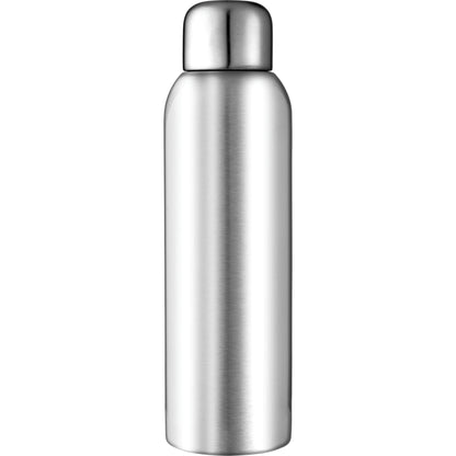 Front View of Silver Guzzle 28oz Stainless Sports Bottle plain