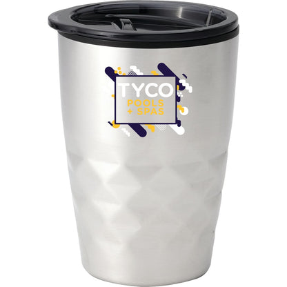 Front View of Silver Kappa 12oz Tumbler