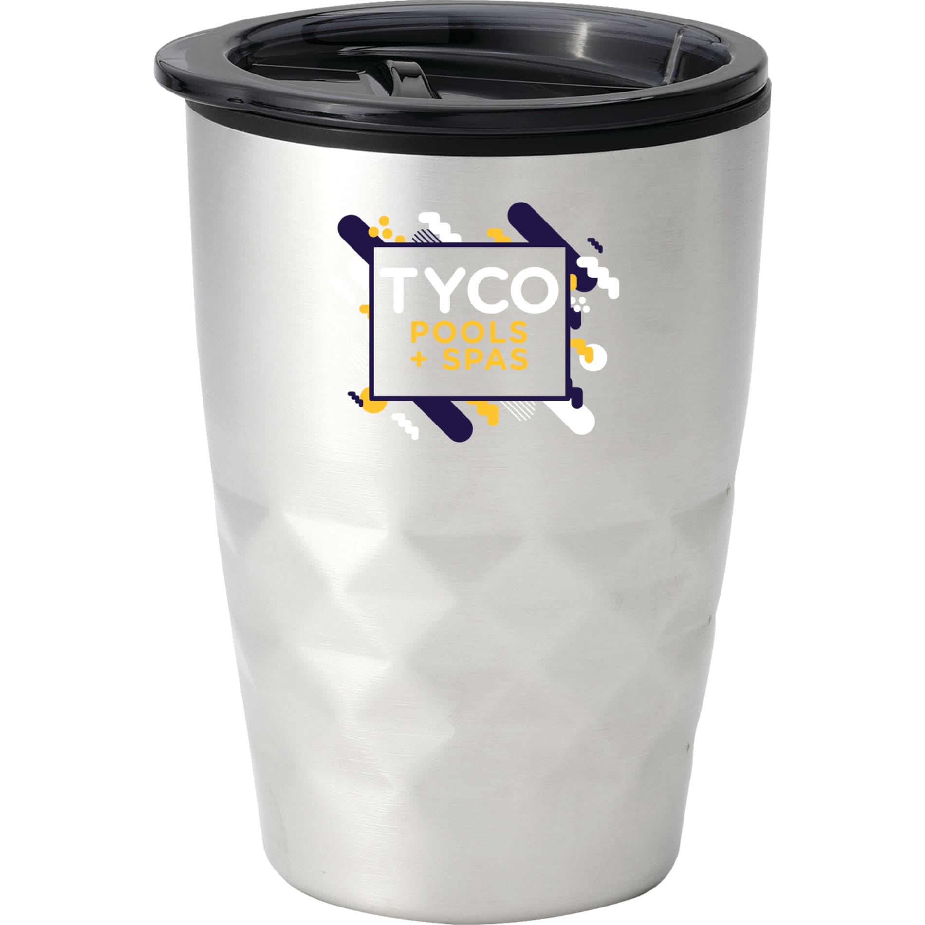Front View of Silver Kappa 12oz Tumbler