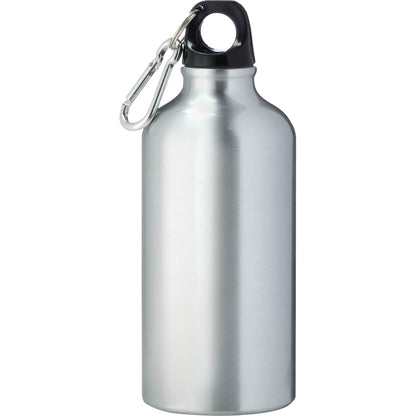 Front View of Silver Li'l Shorty 17oz Aluminum Sports Bottle plain