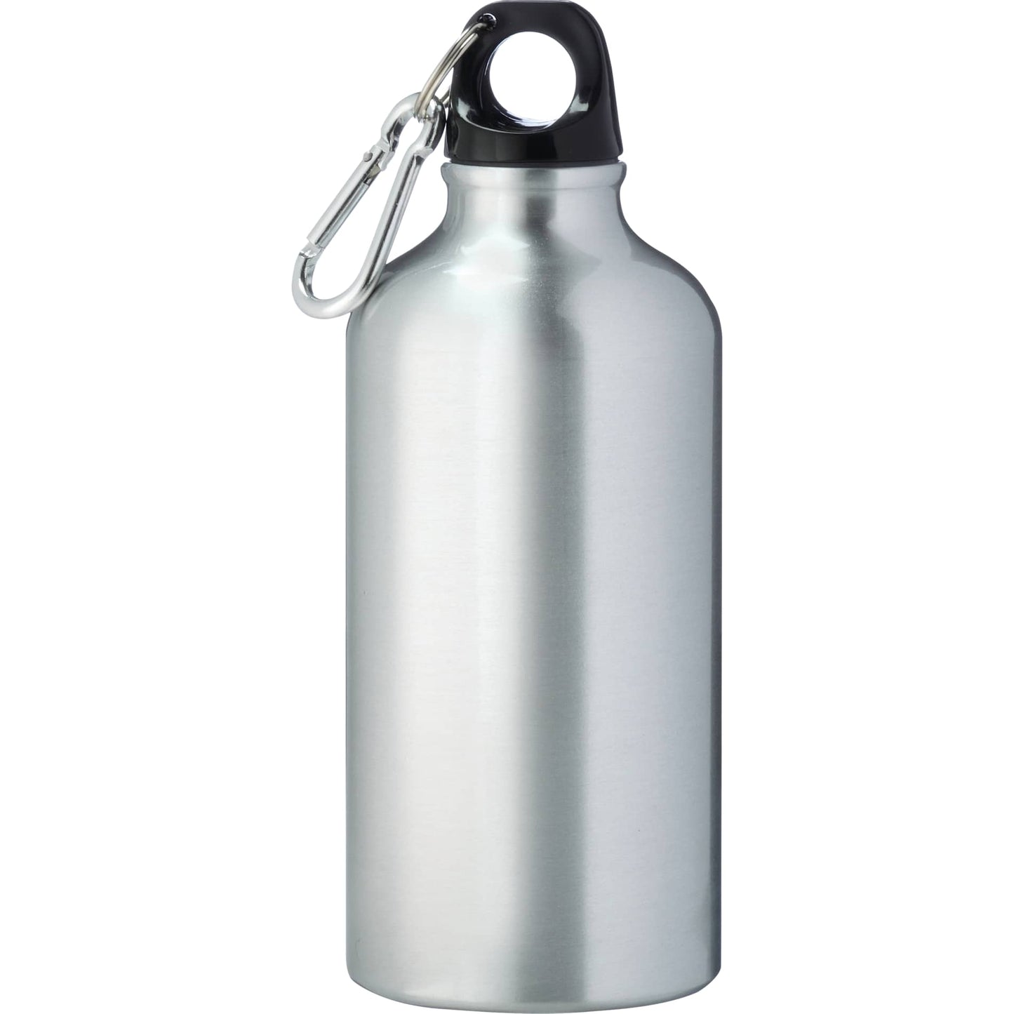 Front View of Silver Li'l Shorty 17oz Aluminum Sports Bottle plain