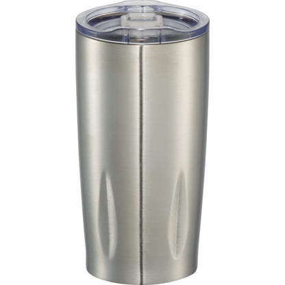 Front View of Silver Rocky 20oz Vacuum Tumbler plain
