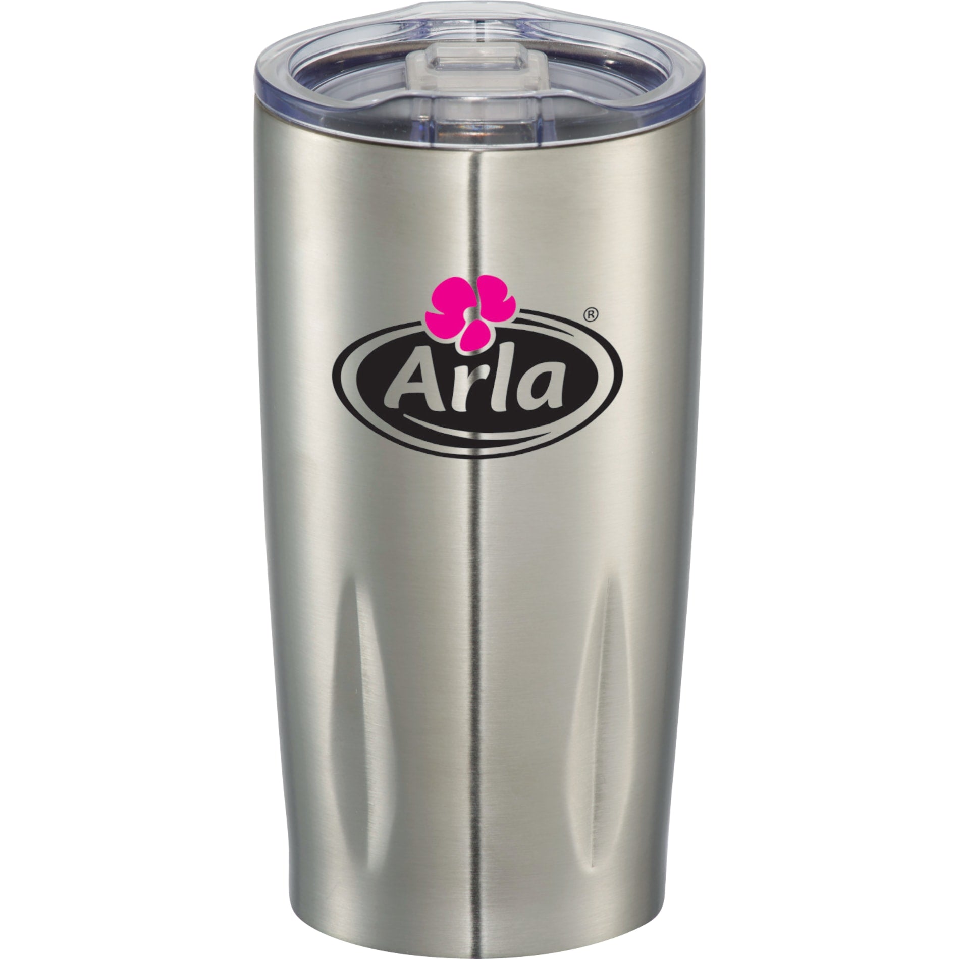 Front View of Silver Rocky 20oz Vacuum Tumbler