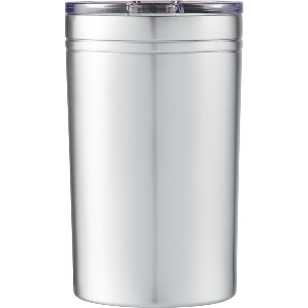 Front View of Silver Sherpa 11-oz. Vacuum Tumbler & Insulator plain