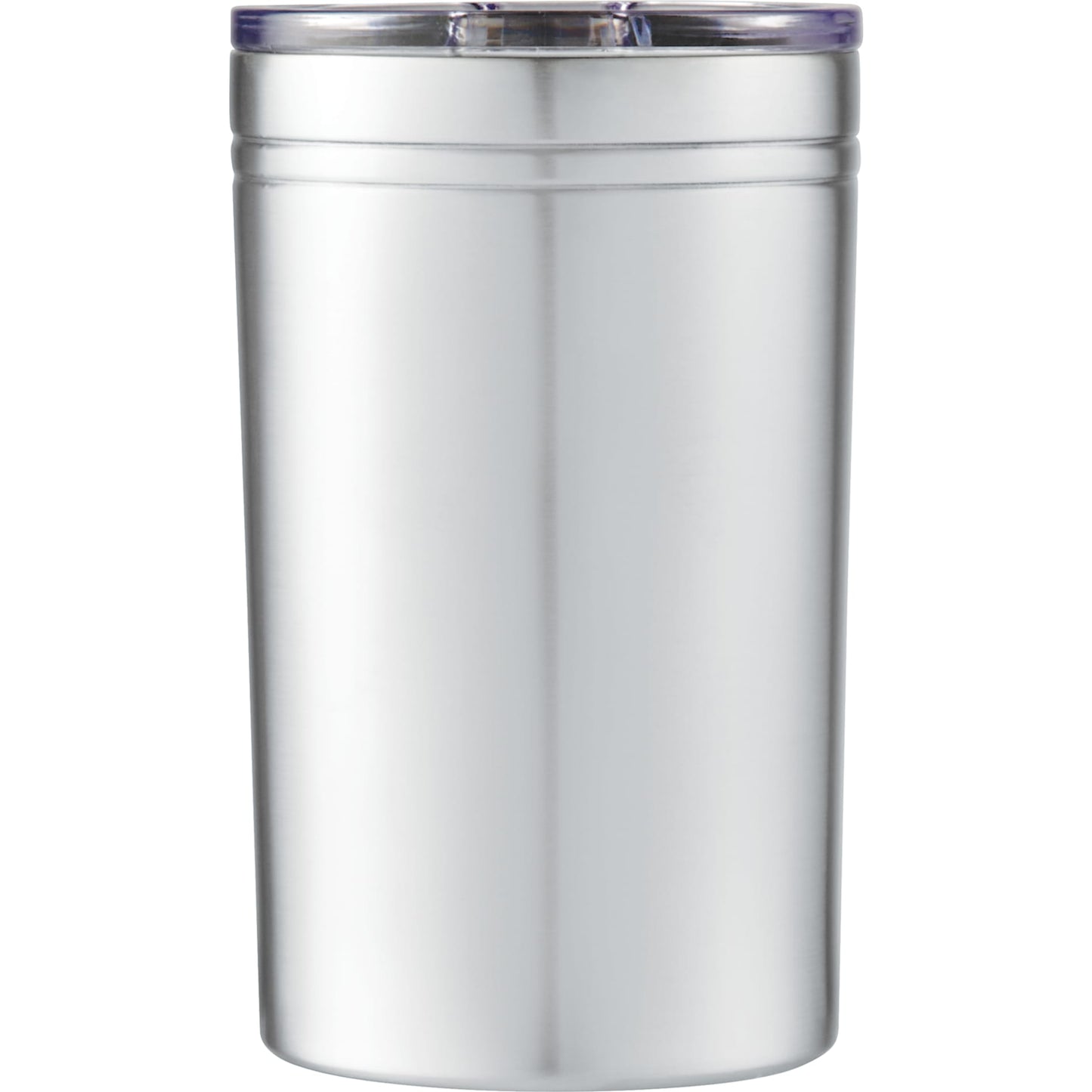 Front View of Silver Sherpa 11-oz. Vacuum Tumbler & Insulator plain