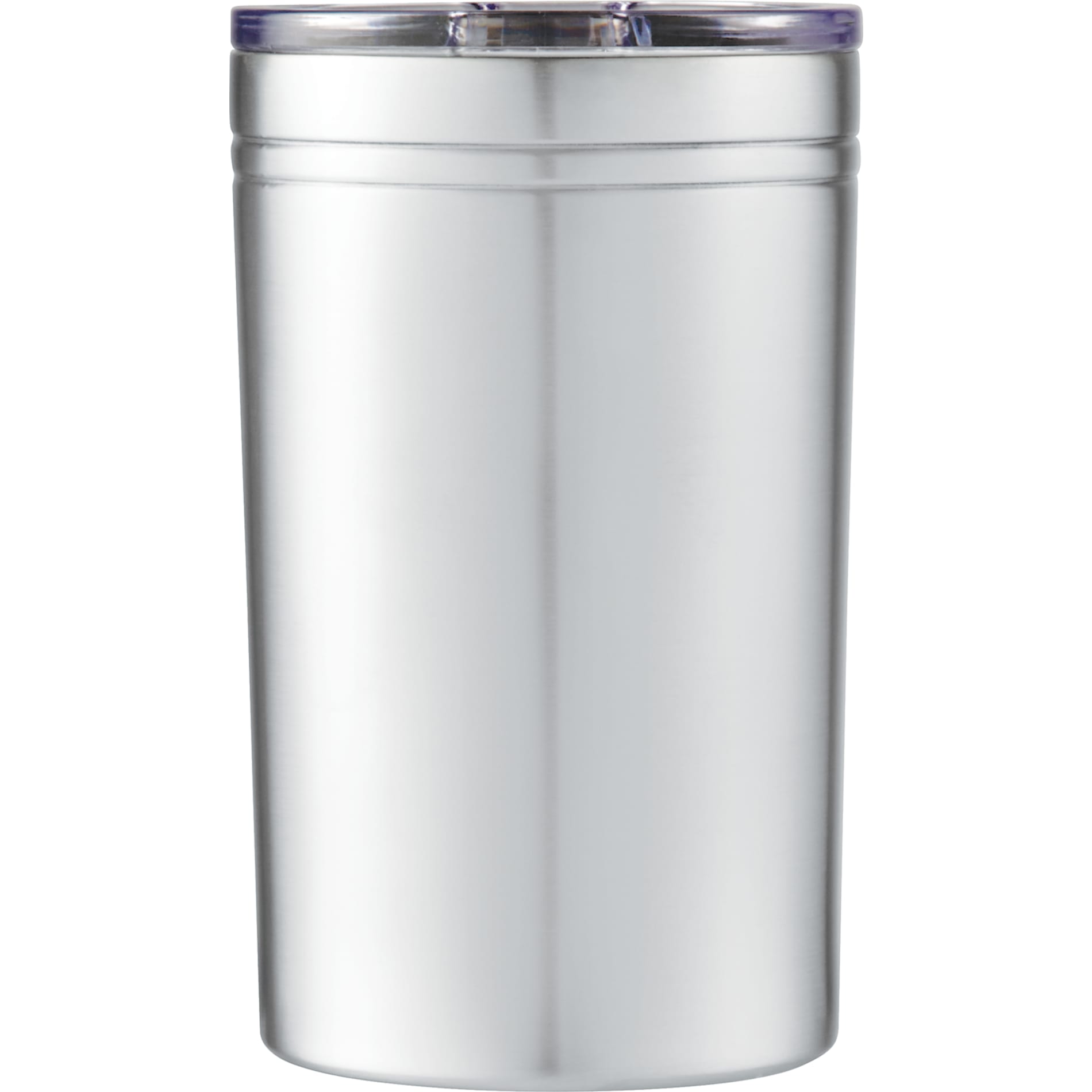 Front View of Silver Sherpa 11-oz. Vacuum Tumbler & Insulator plain