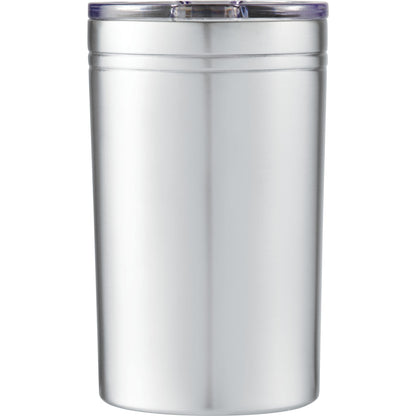 Front View of Silver Sherpa 11-oz. Vacuum Tumbler & Insulator plain