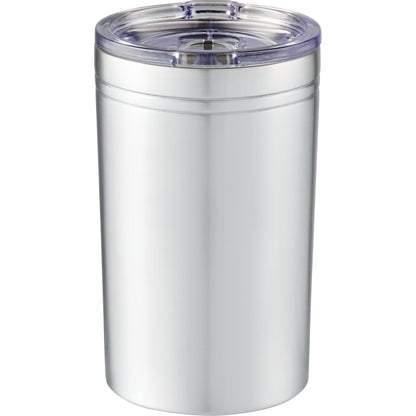 Front View of Silver Sherpa 11-oz. Vacuum Tumbler & Insulator plain