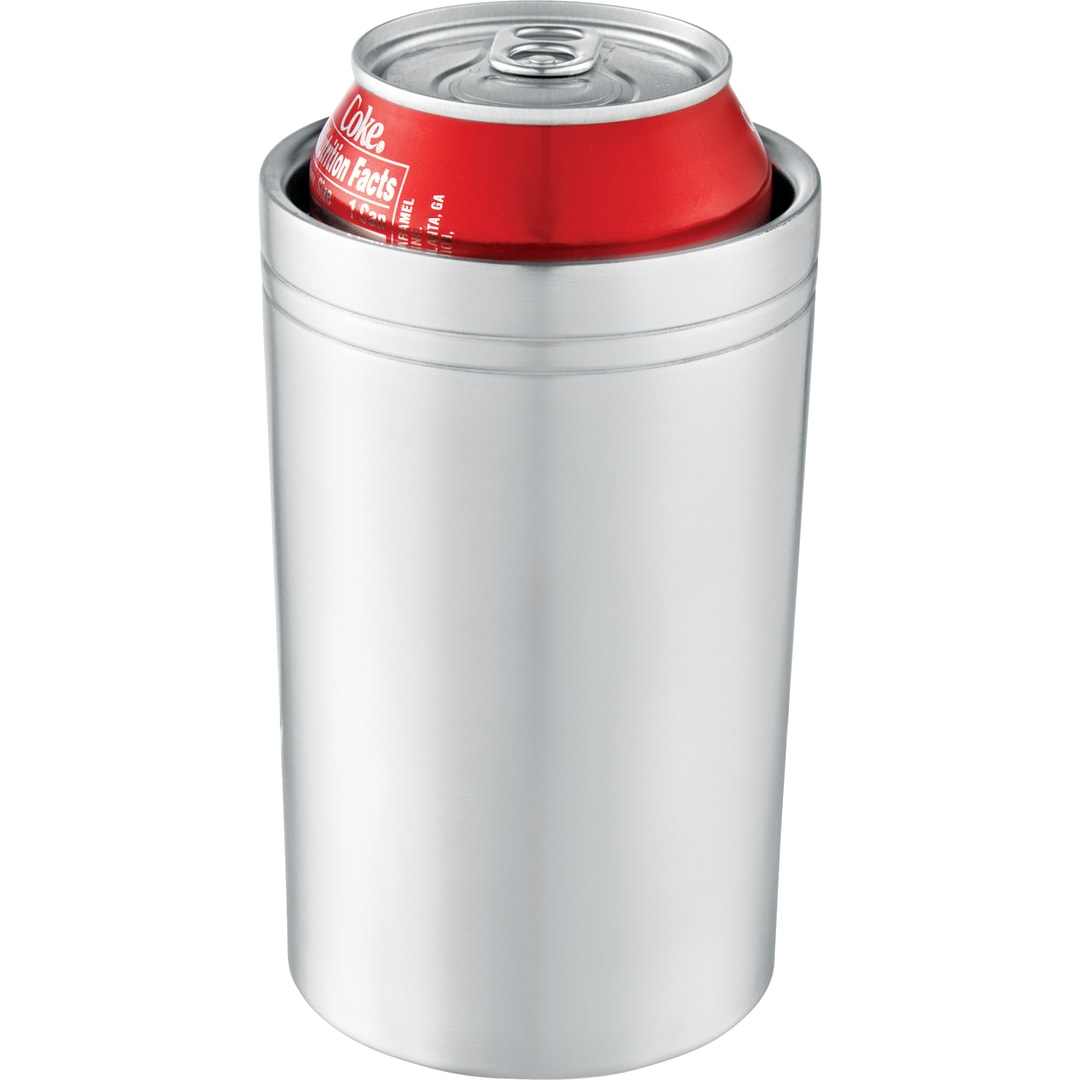 Front View of Silver Sherpa 11-oz. Vacuum Tumbler & Insulator plain