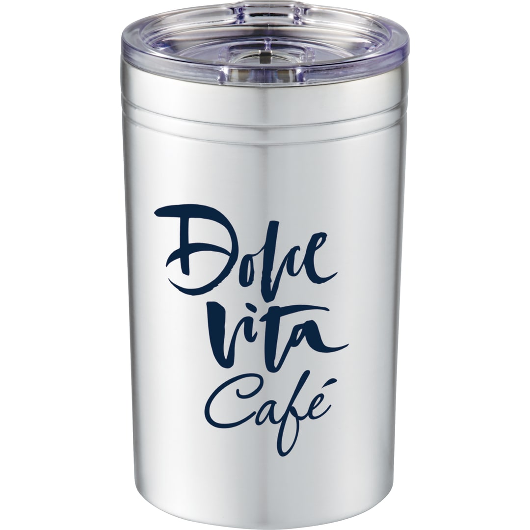 Front View of Silver Sherpa 11-oz. Vacuum Tumbler & Insulator