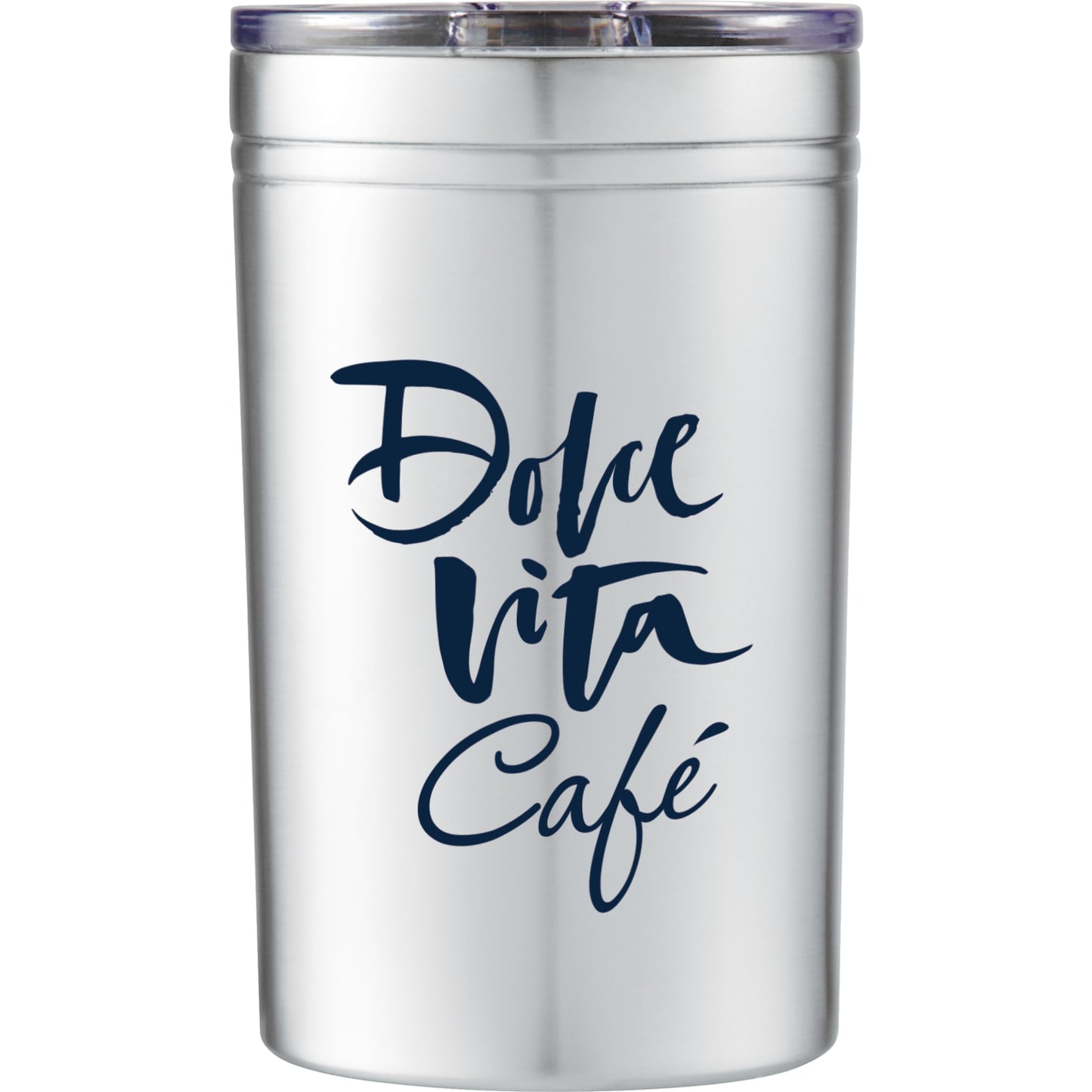 Front View of Silver Sherpa 11-oz. Vacuum Tumbler & Insulator