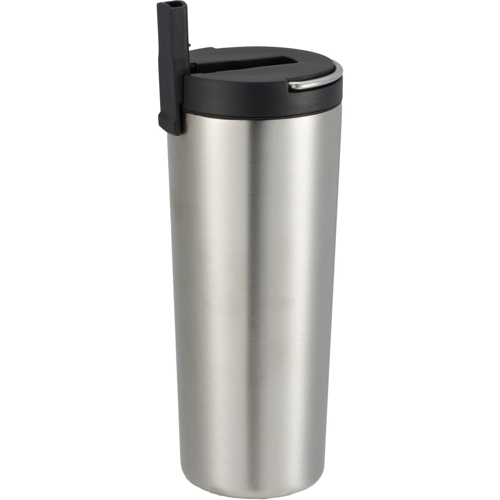 Front View of Silver Thor Copper Insulated Tumbler 24oz Flip Straw Lid plain