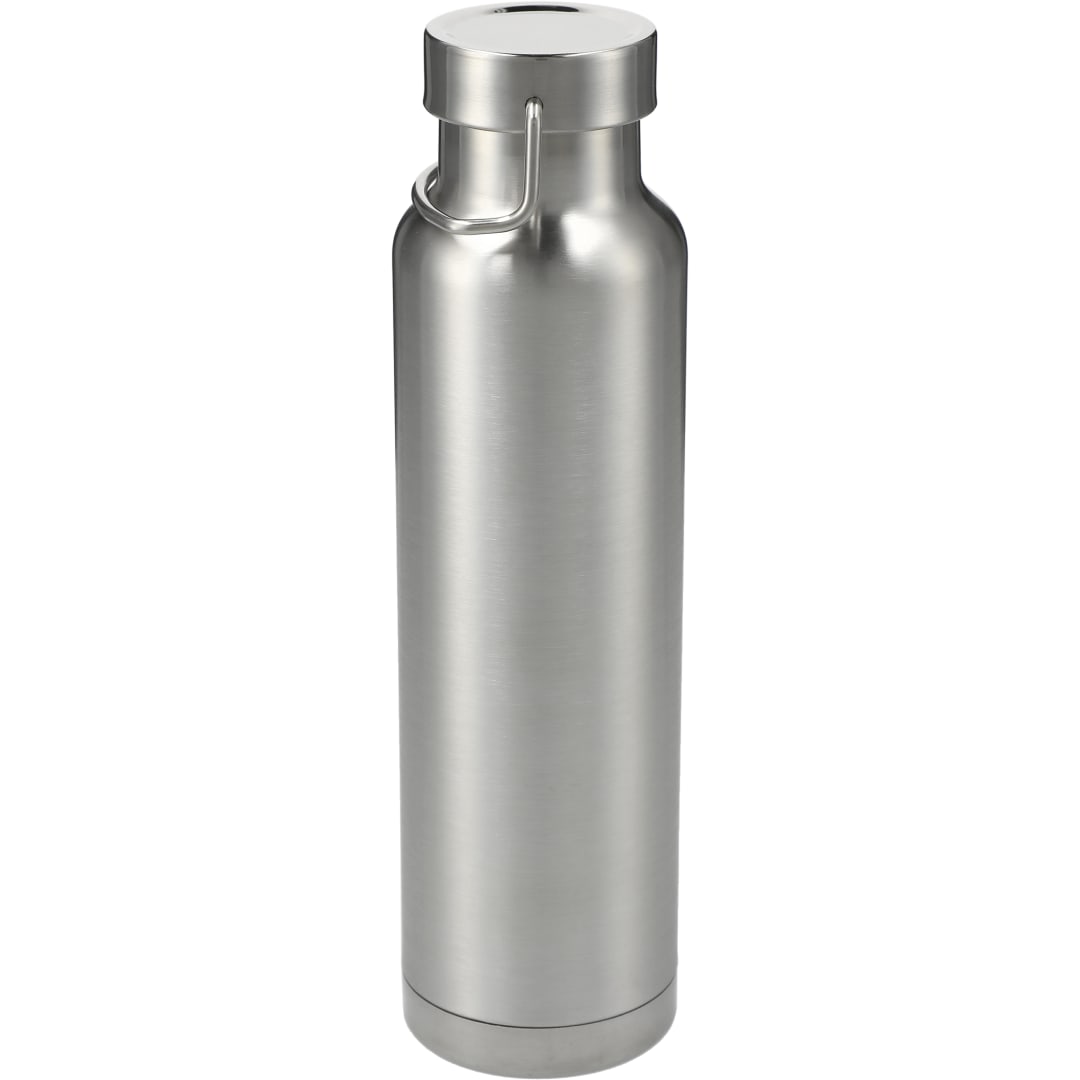Front View of Silver Thor Copper Vacuum Insulated Bottle 22oz plain
