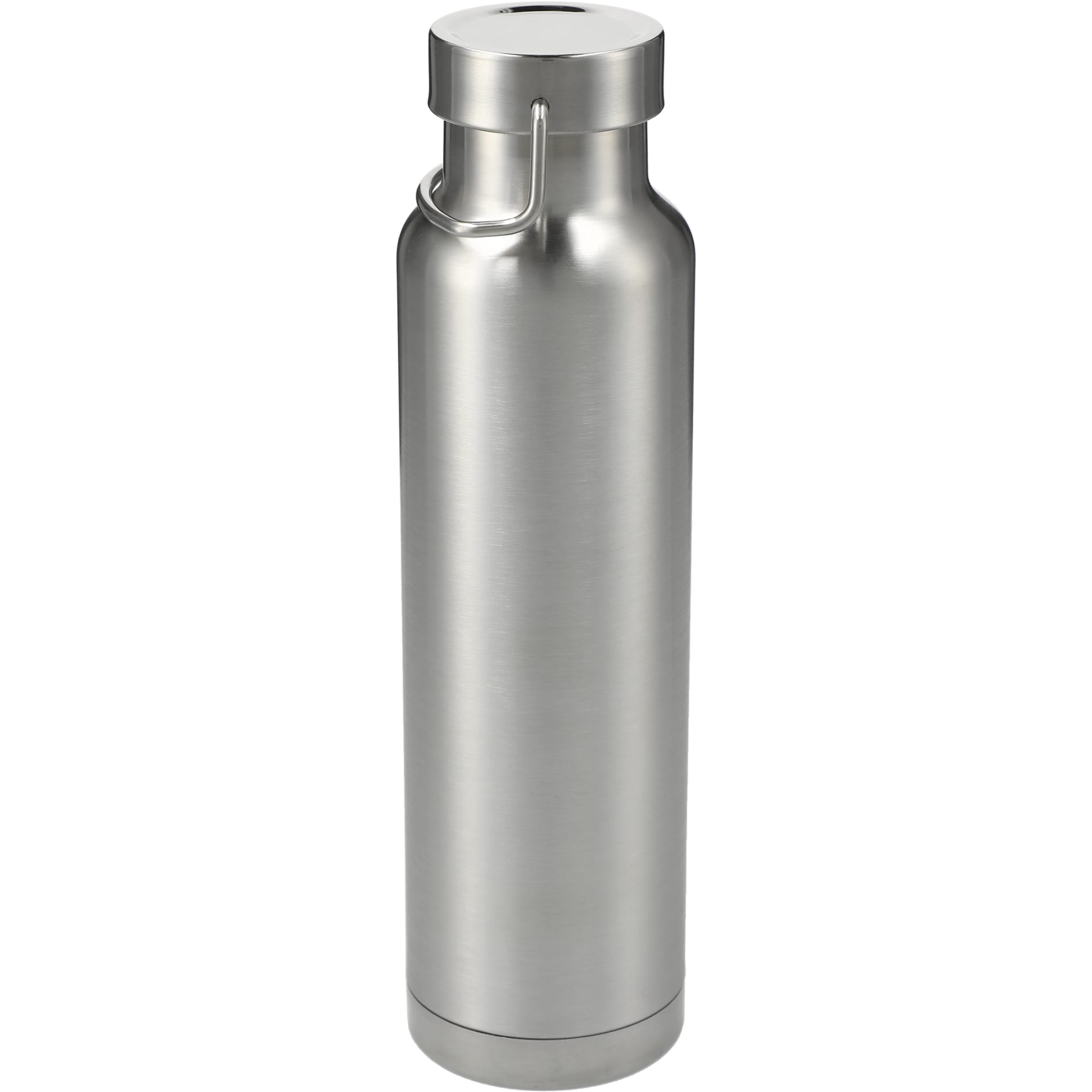 Front View of Silver Thor Copper Vacuum Insulated Bottle 22oz plain