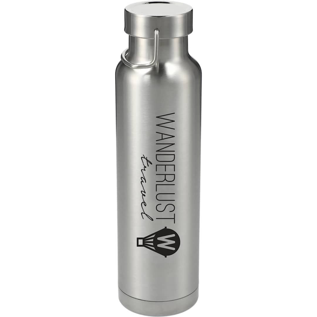Front View of Silver Thor Copper Vacuum Insulated Bottle 22oz