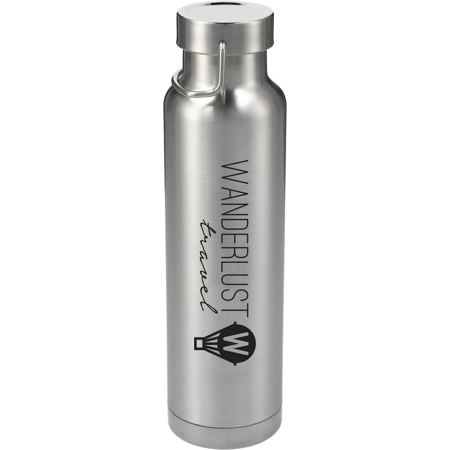 Front View of Silver Thor Copper Vacuum Insulated Bottle 22oz