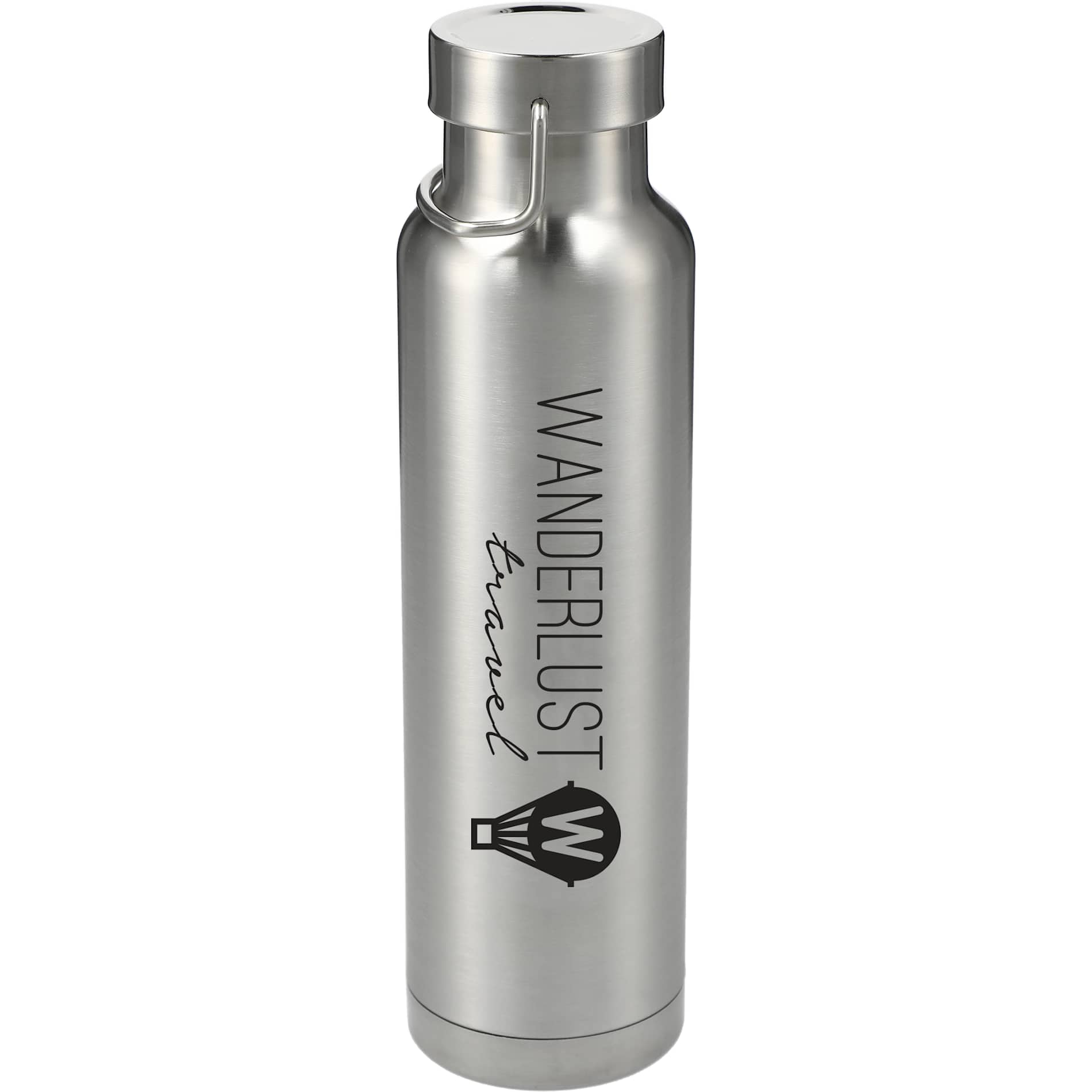 Front View of Silver Thor Copper Vacuum Insulated Bottle 22oz