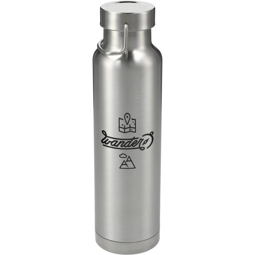 Front View of Silver Thor Copper Vacuum Insulated Bottle 22oz