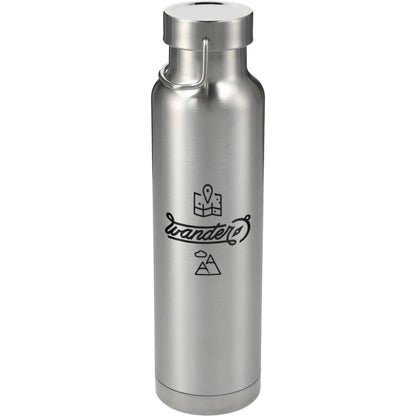 Front View of Silver Thor Copper Vacuum Insulated Bottle 22oz