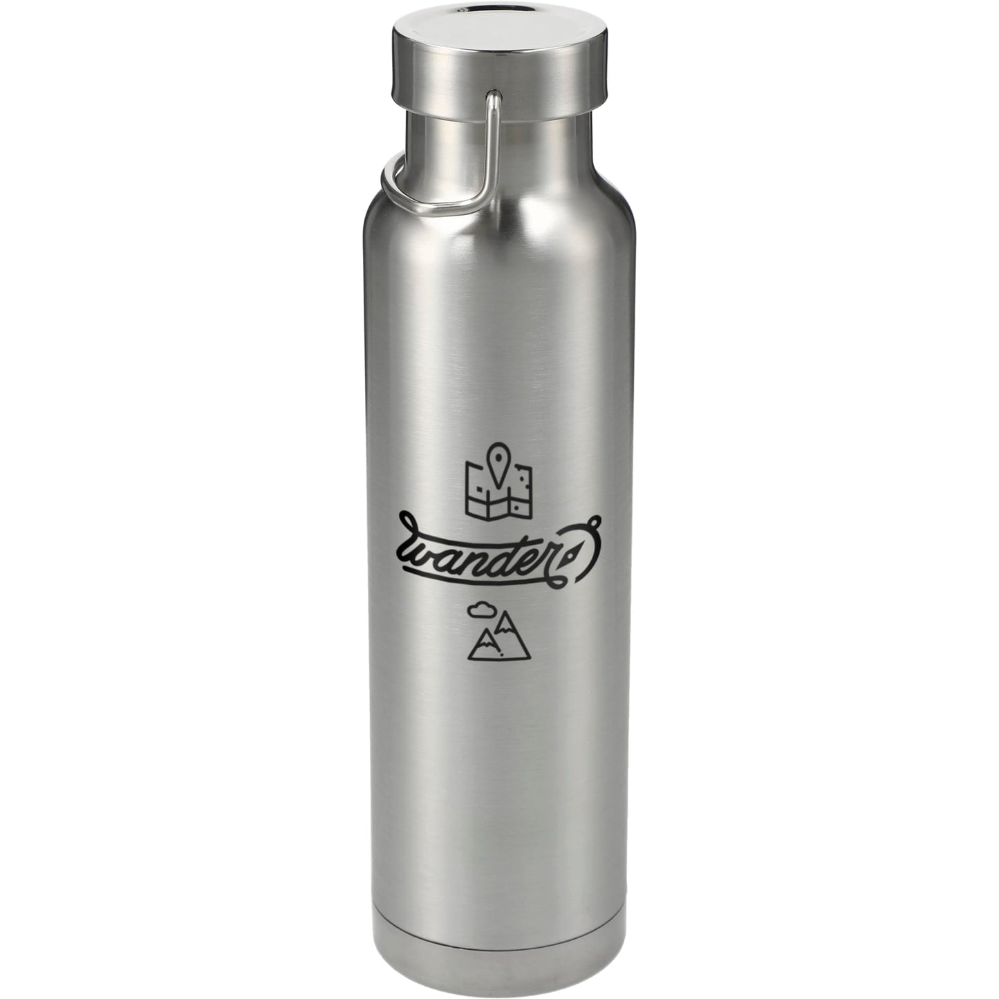 Front View of Silver Thor Copper Vacuum Insulated Bottle 22oz