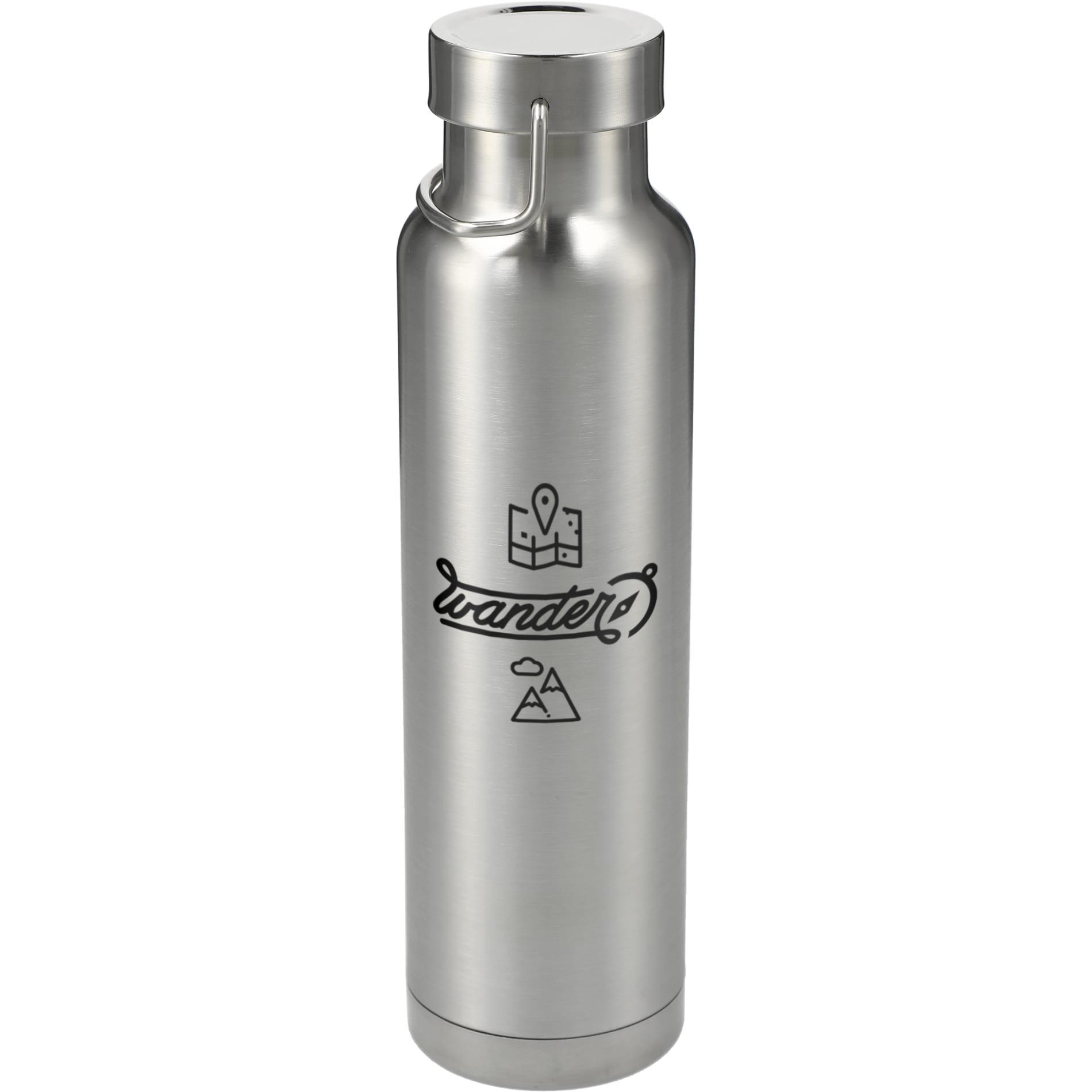 Front View of Silver Thor Copper Vacuum Insulated Bottle 22oz