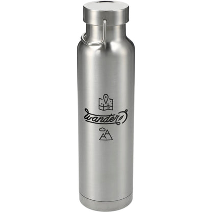Front View of Silver Thor Copper Vacuum Insulated Bottle 22oz
