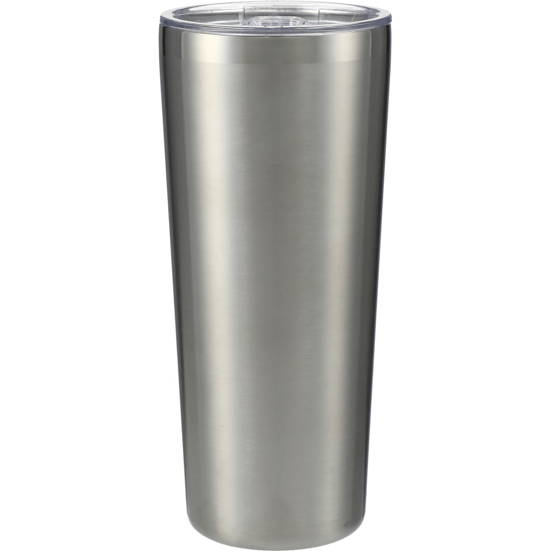 Front View of Silver Thor Copper Vacuum Insulated Tumbler 22oz plain