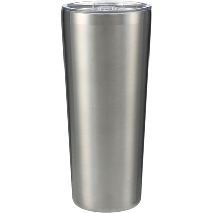 Front View of Silver Thor Copper Vacuum Insulated Tumbler 22oz plain
