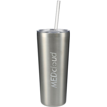 Front View of Silver Thor Copper Vacuum Insulated Tumbler 22oz