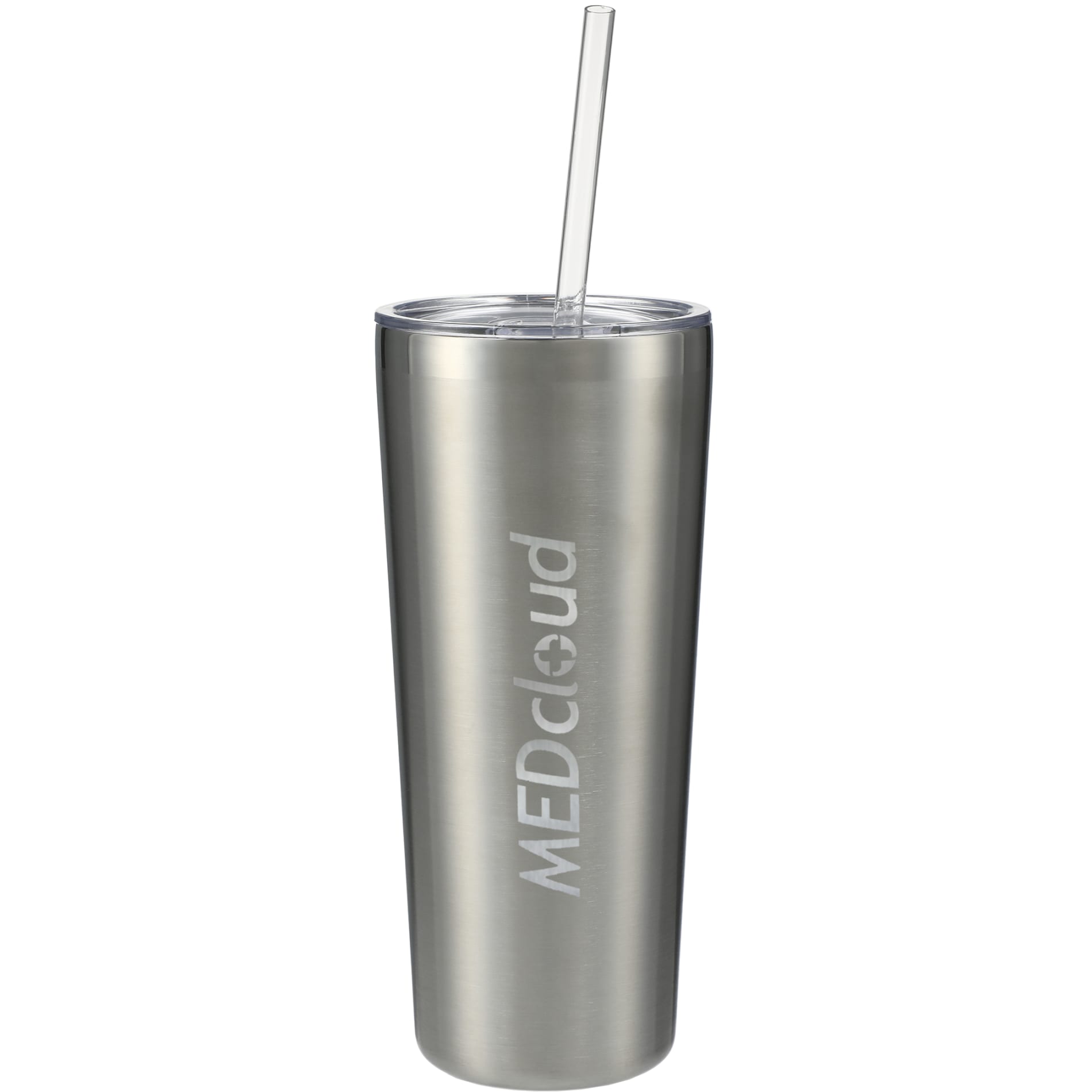 Front View of Silver Thor Copper Vacuum Insulated Tumbler 22oz
