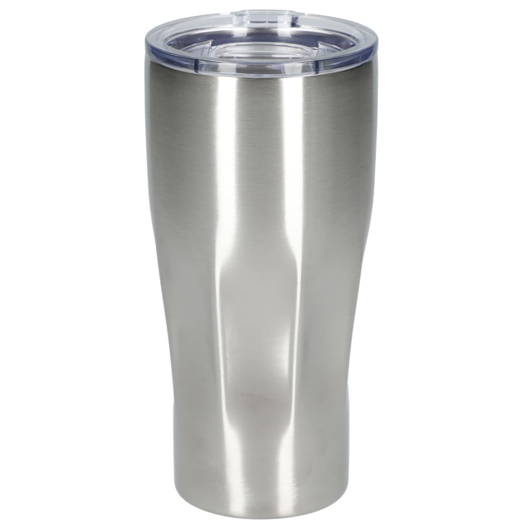 Front View of Silver Victor Recycled Vacuum Insulated Tumbler 20oz plain