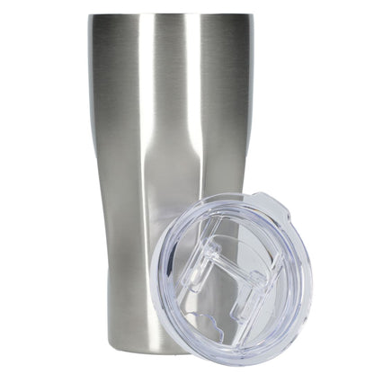 Front View of Silver Victor Recycled Vacuum Insulated Tumbler 20oz plain