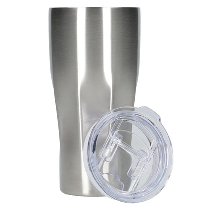 Front View of Silver Victor Recycled Vacuum Insulated Tumbler 20oz plain