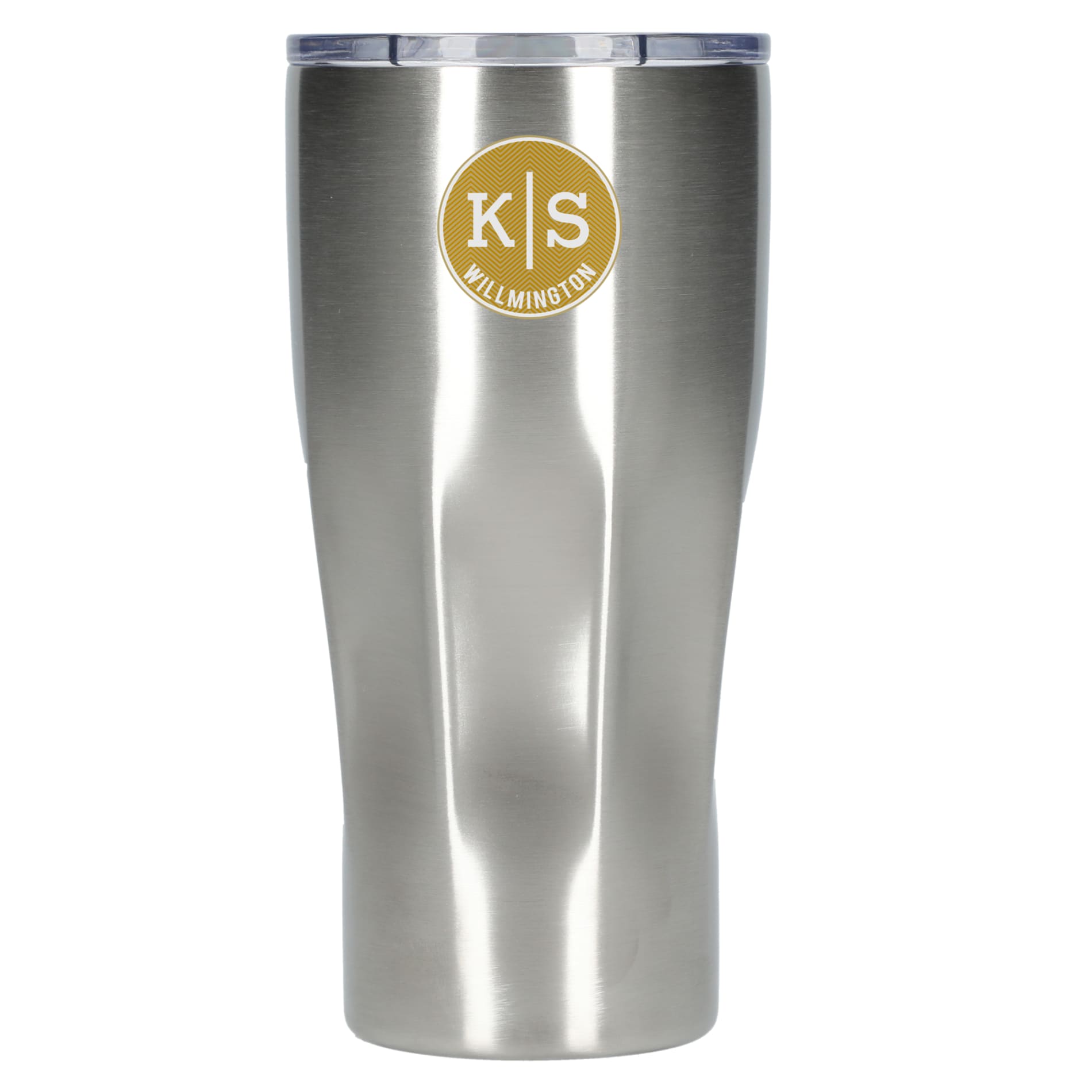 Front View of Silver Victor Recycled Vacuum Insulated Tumbler 20oz