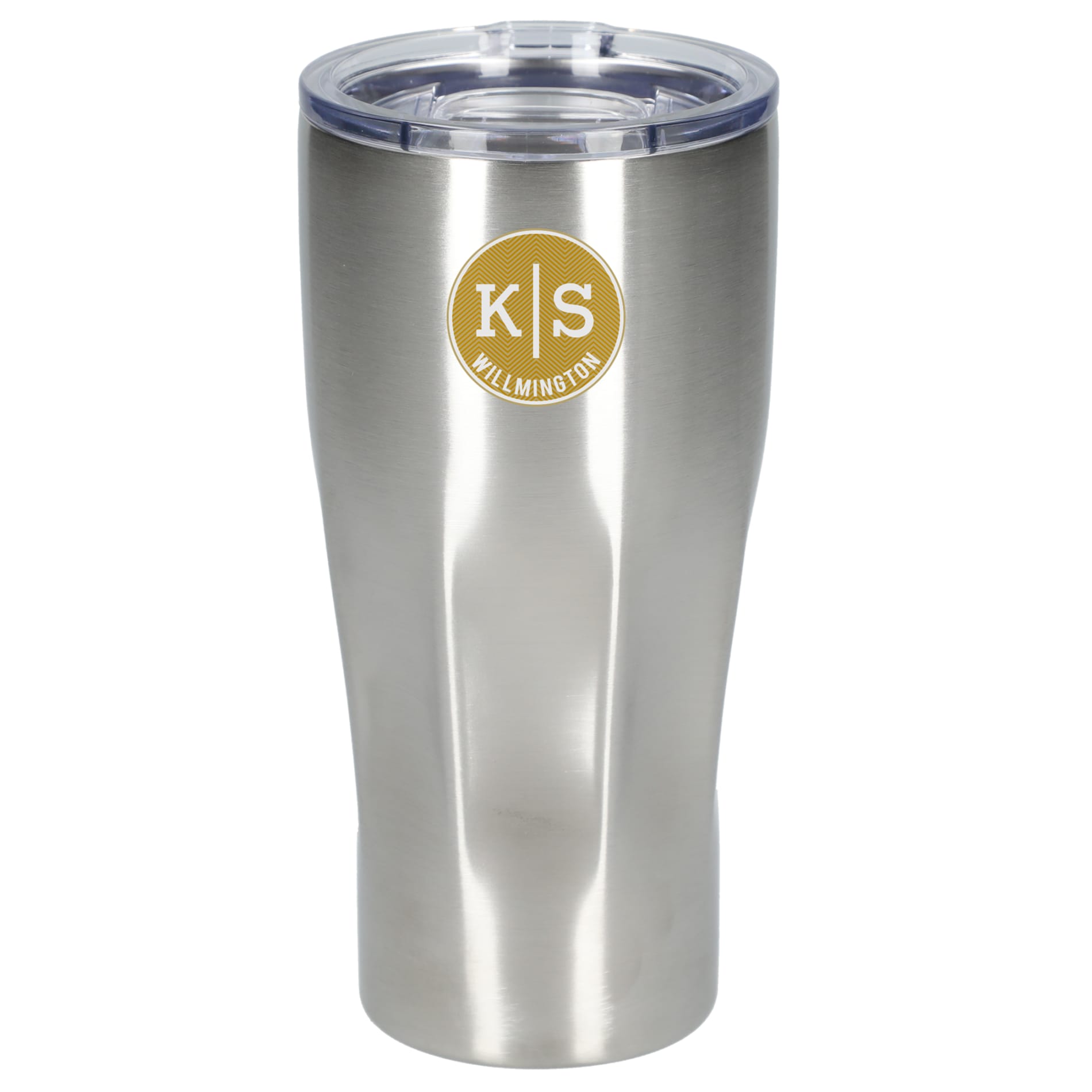 Front View of Silver Victor Recycled Vacuum Insulated Tumbler 20oz