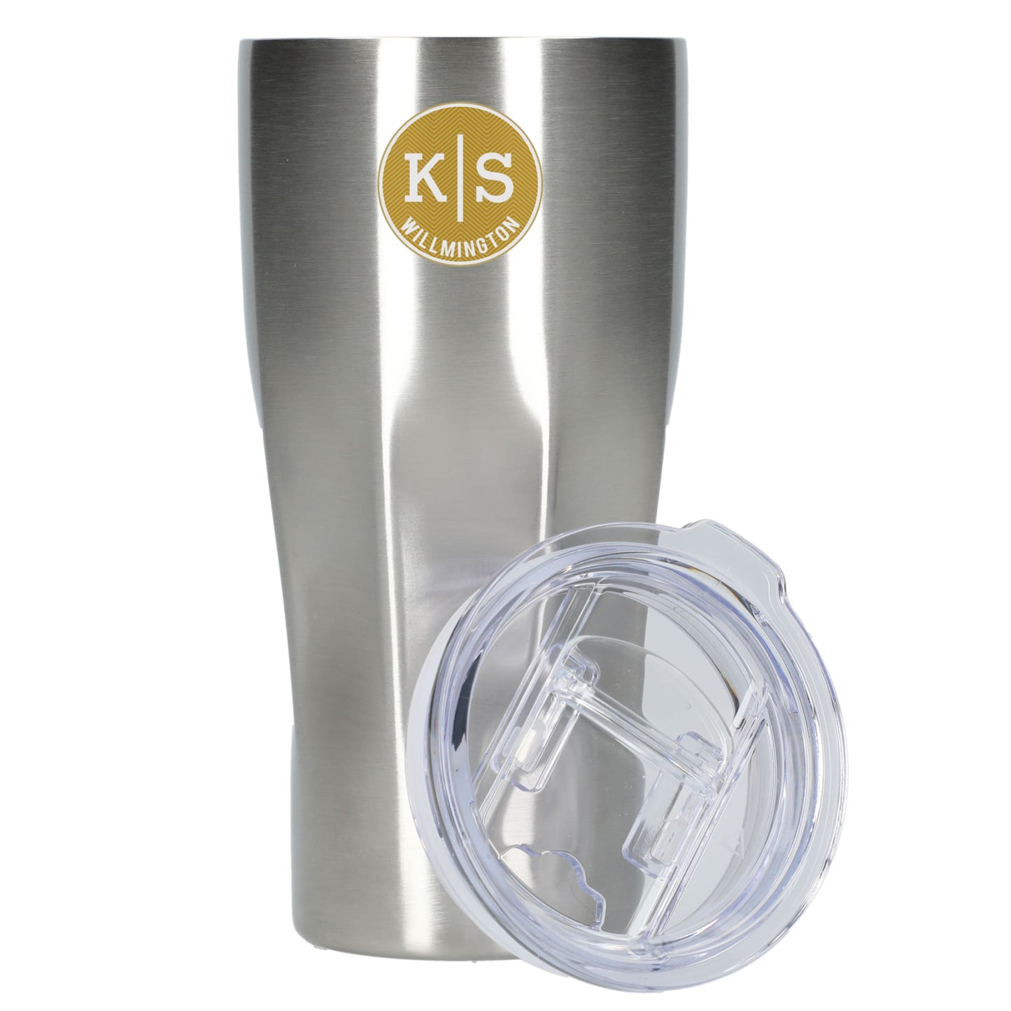 Front View of Silver Victor Recycled Vacuum Insulated Tumbler 20oz
