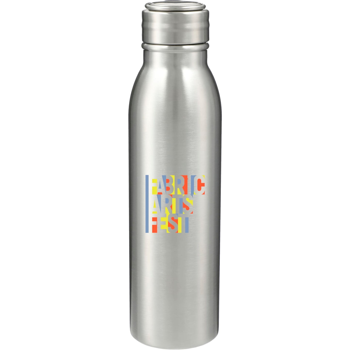 Front View of Silver Vida 24oz Stainless Steel Bottle