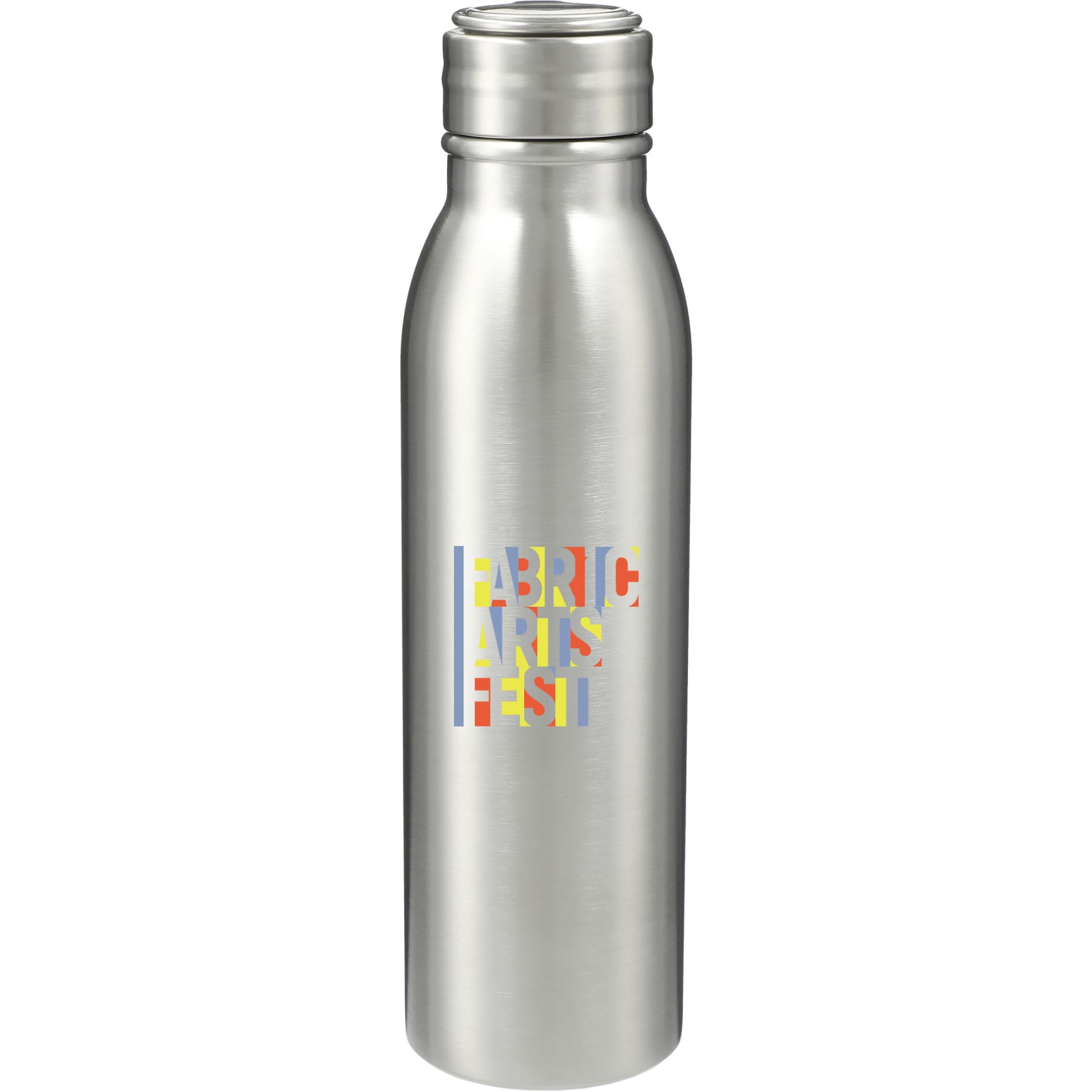 Front View of Silver Vida 24oz Stainless Steel Bottle