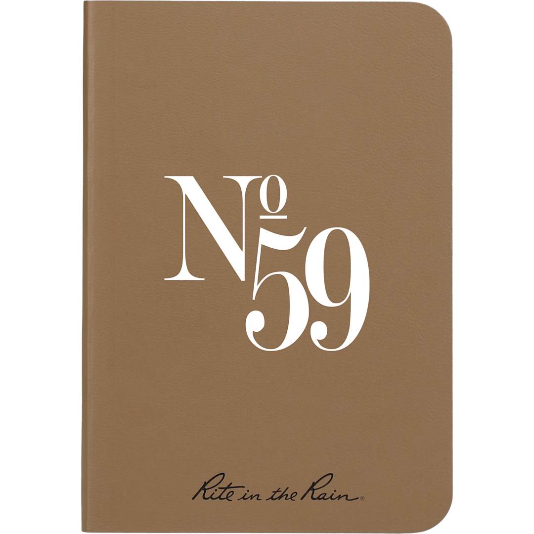 Front View of Tan 3.5" x 5.25" Rite in the Rain Soft Cover Notebook