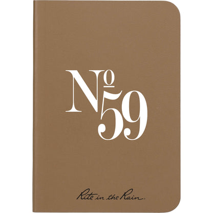 Front View of Tan 3.5" x 5.25" Rite in the Rain Soft Cover Notebook