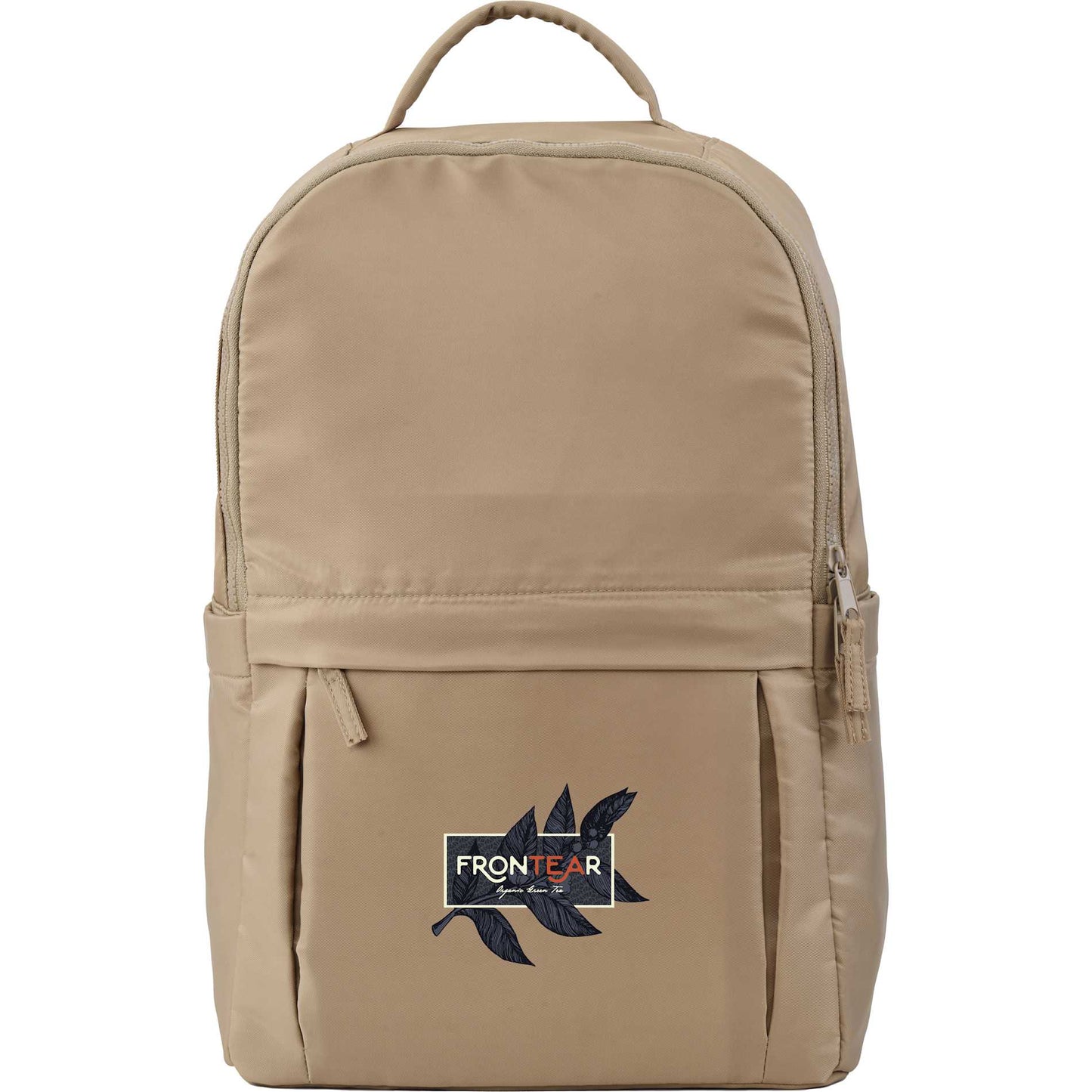 Front View of Tan Daybreak Recycled 15" Laptop Backpack