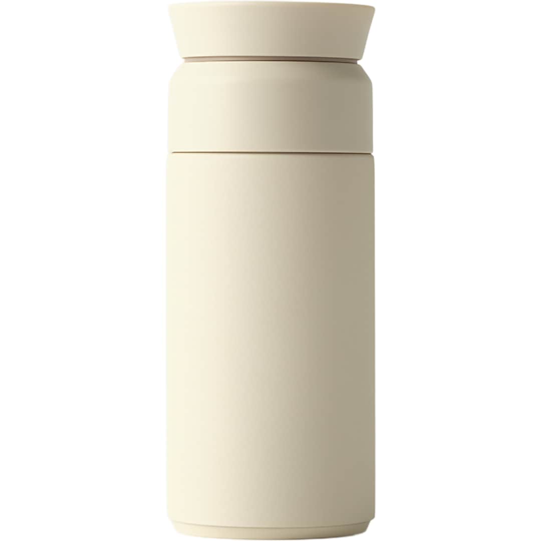 Front View of Tan Ocean Bottle Coffee Flask 350ml plain