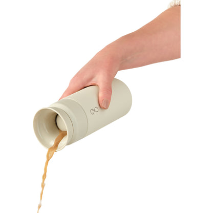 Front View of Tan Ocean Bottle Coffee Flask 350ml