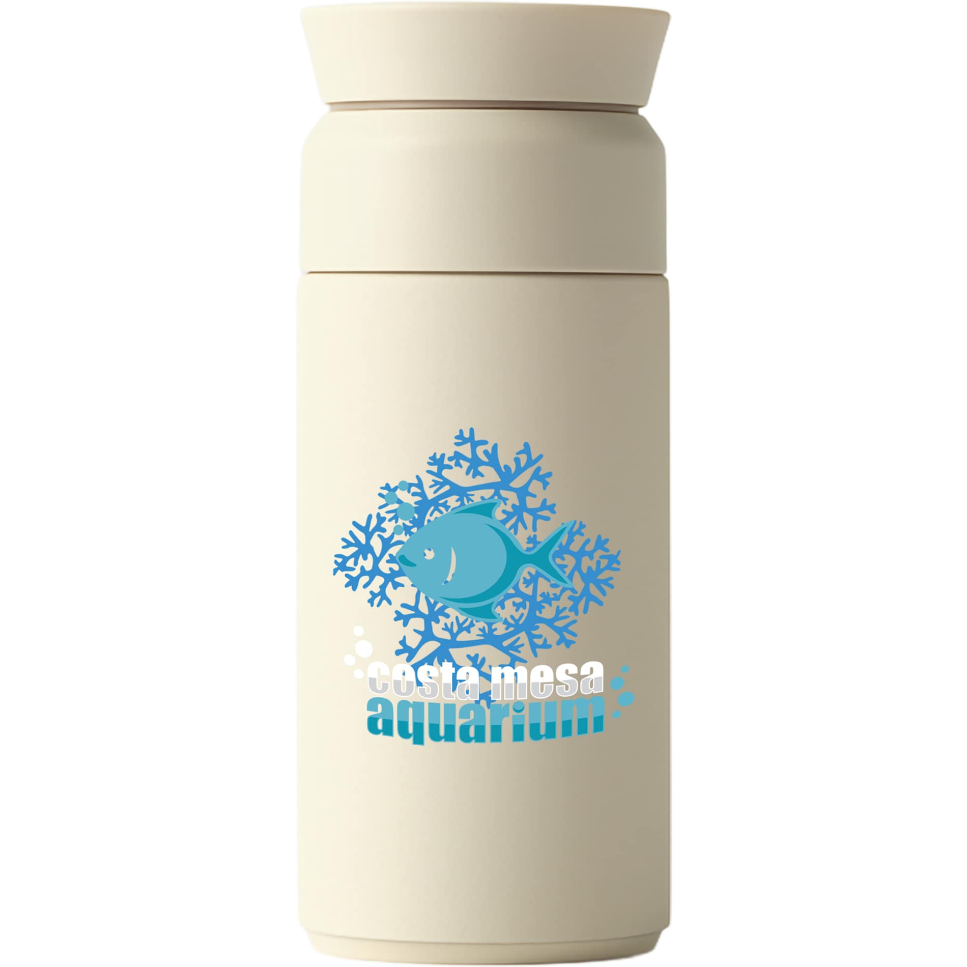 Front View of Tan Ocean Bottle Coffee Flask 350ml