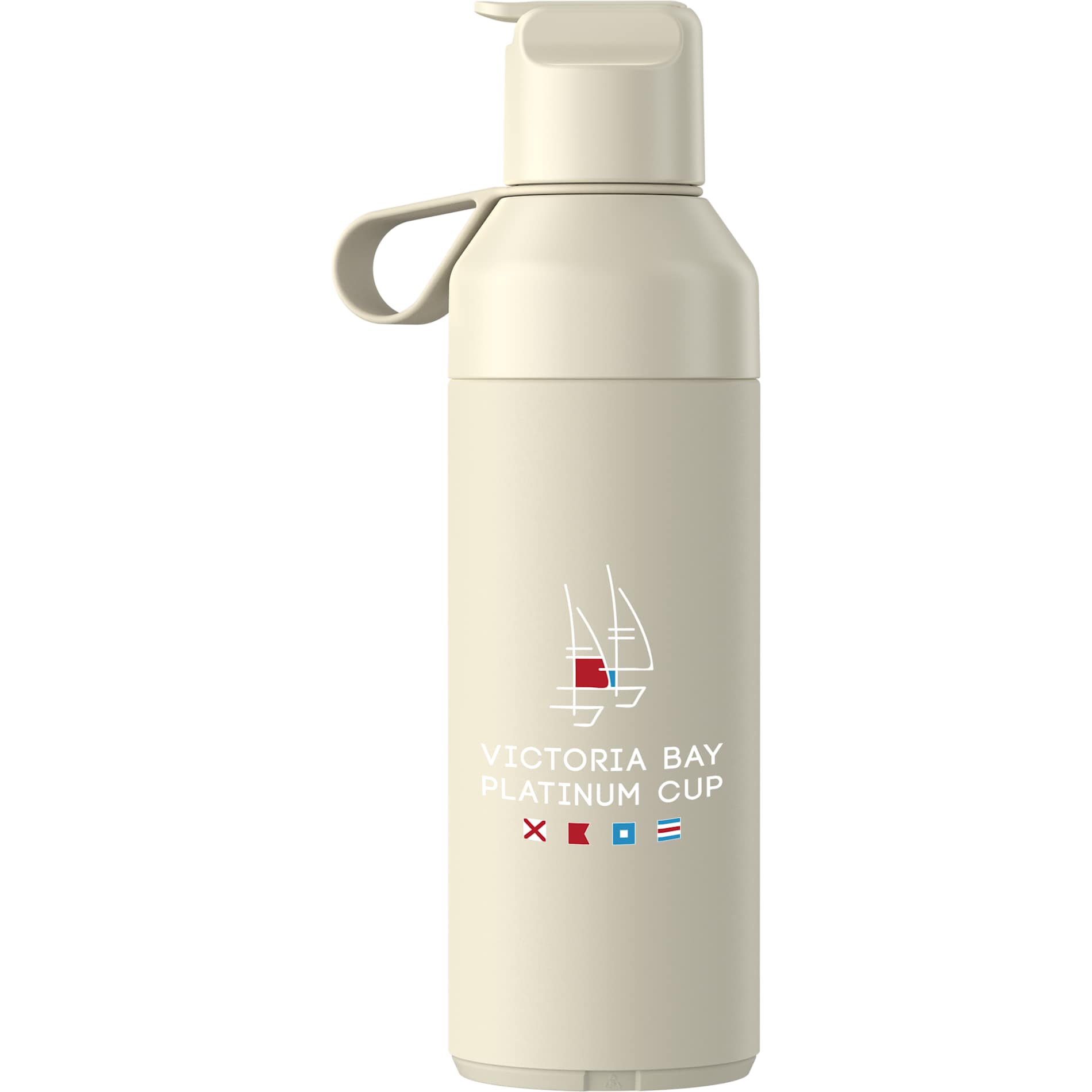 Front View of Tan Ocean Bottle Go Sports Bottle  500ml