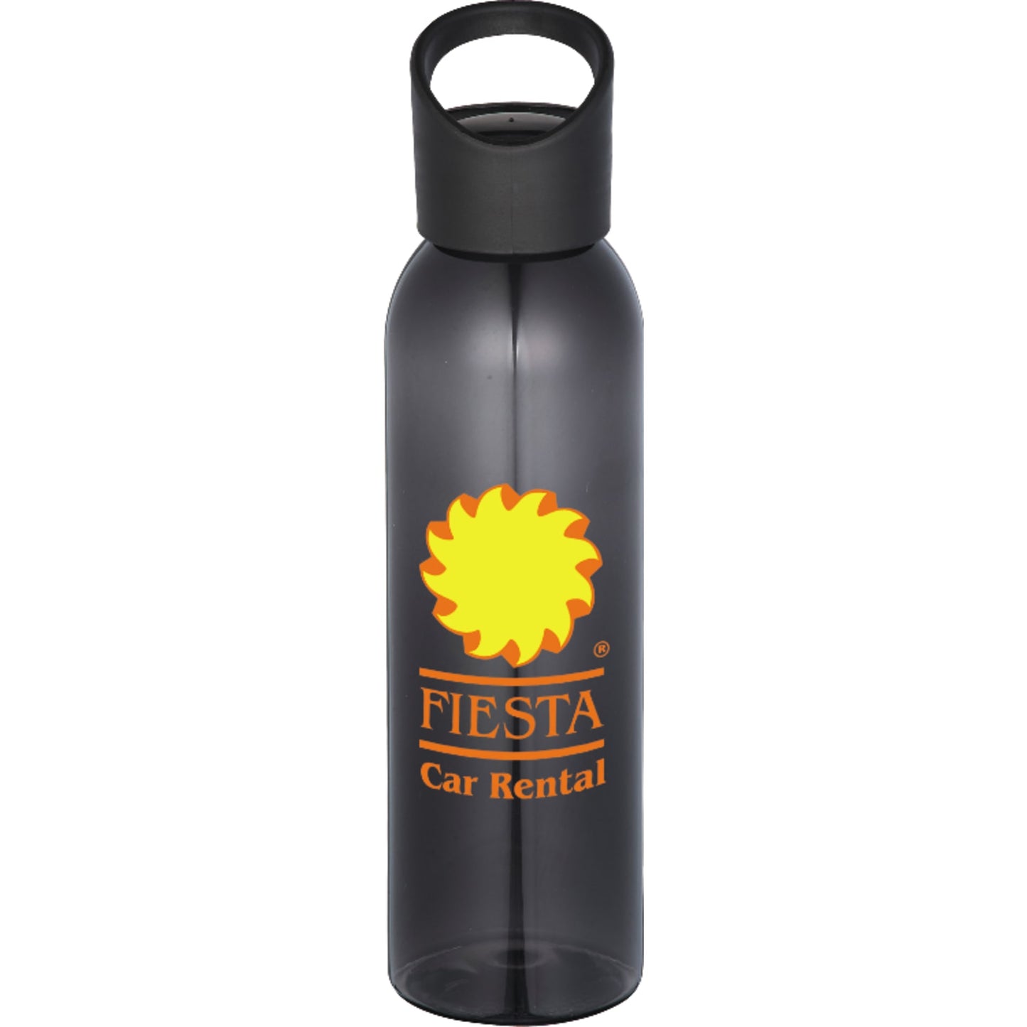 Front View of Translucent Black (TBK) Casanova 22oz Tritan Sports Bottle