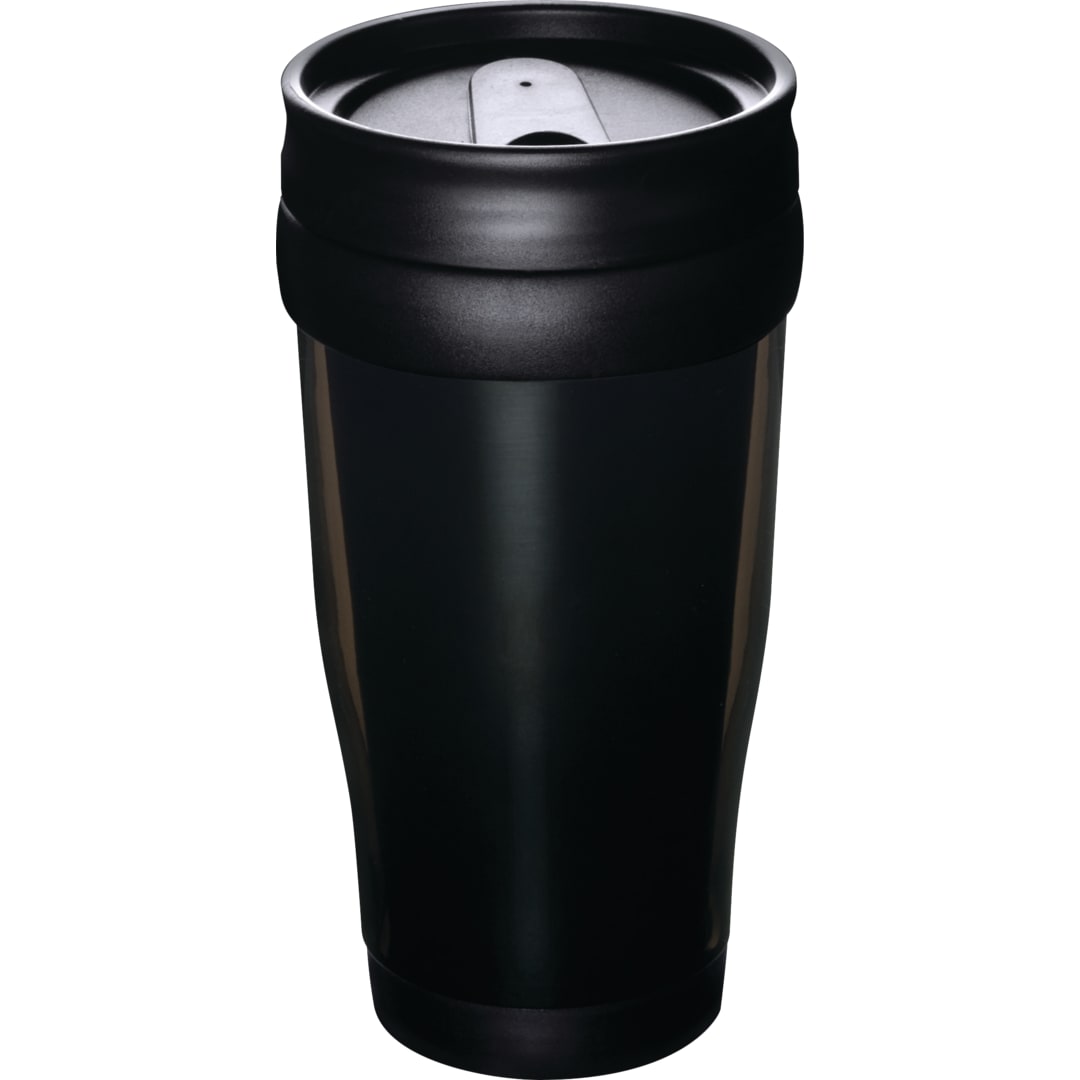 Front View of Translucent Black (TBK) Columbia 16oz Insulated Tumbler plain