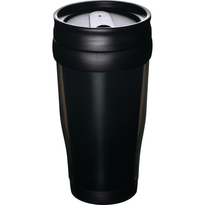 Front View of Translucent Black (TBK) Columbia 16oz Insulated Tumbler plain