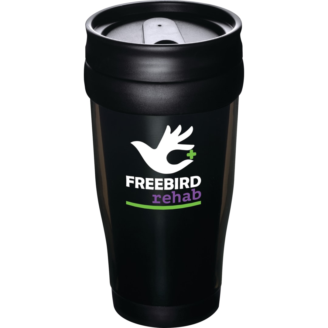 Front View of Translucent Black (TBK) Columbia 16oz Insulated Tumbler